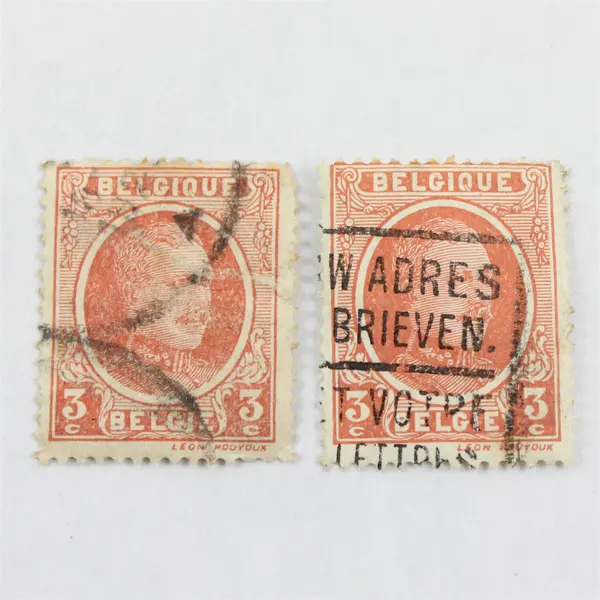 Lot Of 4 Belgium King Albert I 3/25c Stamps Used 1920s