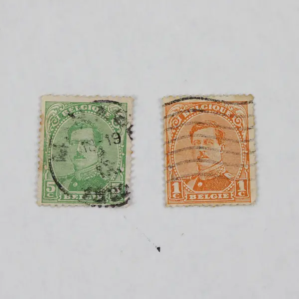 Lot Of 6 Belgium King Albert I 1920s 1/2/5c Stamps Used