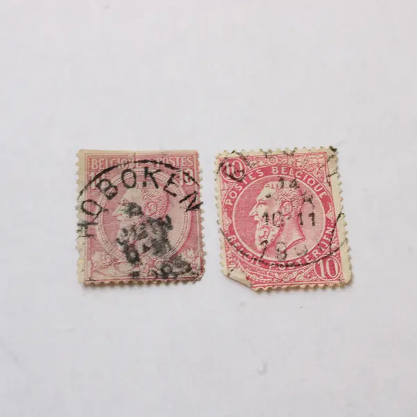 Lot Of 6 King Leopold II 10c Stamps 1880s 1890s Used Canceled