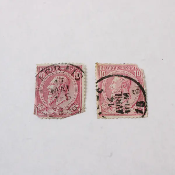 Lot Of 6 King Leopold II 10c Stamps 1880s 1890s Used Canceled