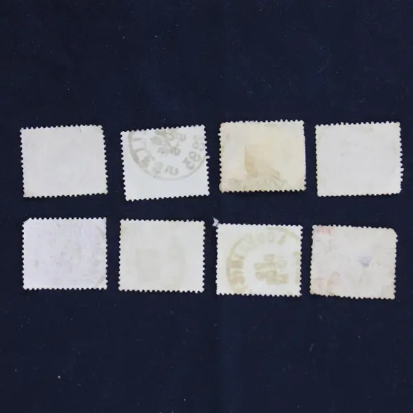 Lot Of 8 Belgium King Leopold II 10c Stamps Used 1890s 1890s