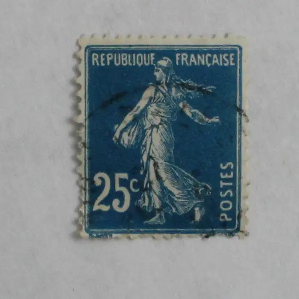 Lot Of 9 France Sower 5/10/15/25/30/60c Stamps Pasteur 1.50f Stamp Used 1920s