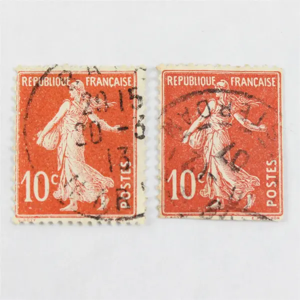 Lot Of 6 France Sower Statue 10/15/25c Stamps Used 1920s