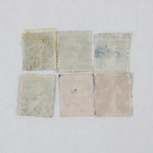 Lot Of 6 France Sower Semeuse Statue 10/25c Stamps Used Canceled 1920s
