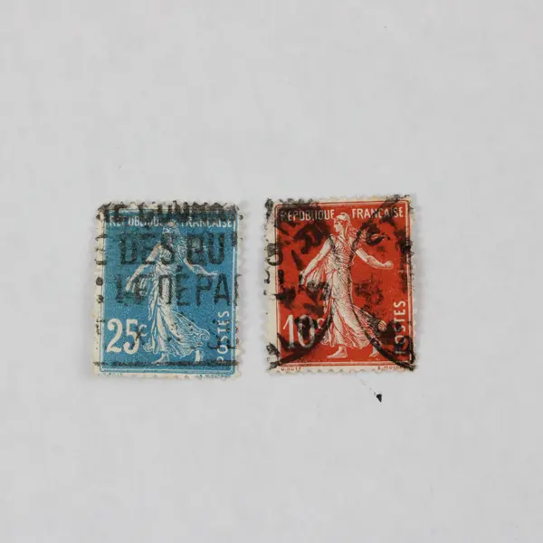 Lot Of 6 France Sower Semeuse Statue 10/25c Stamps Used Canceled 1920s