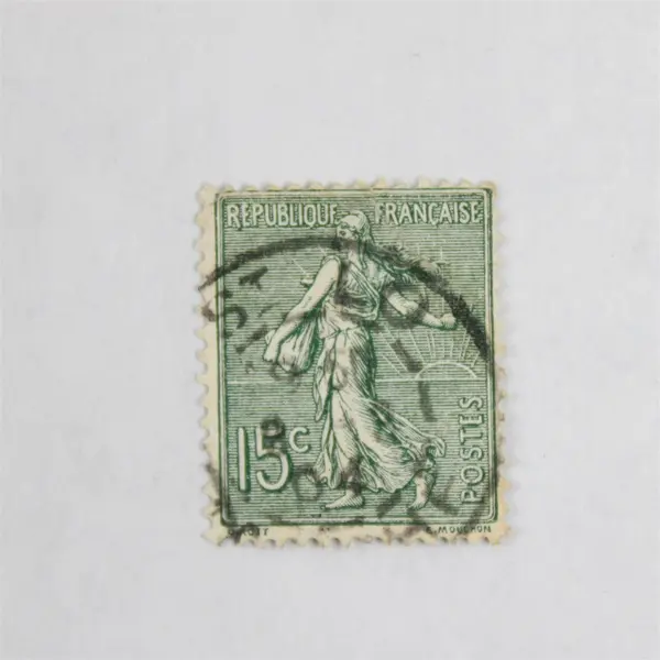 Lot Of 8 France Sower Semeuse Statue 10/15c Stamps Used Canceled 1900s