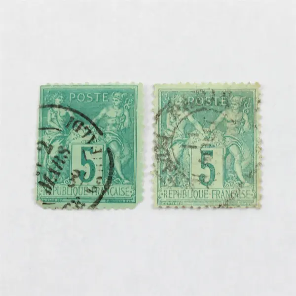 Lot Of 9 France Type Sage Peace Commerce 5/15/25c Stamps Used 1890s