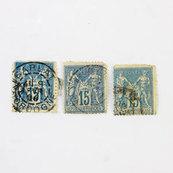 Lot Of 10 France Type Sage Peace Commerce 5/15c Stamps Used 1890s