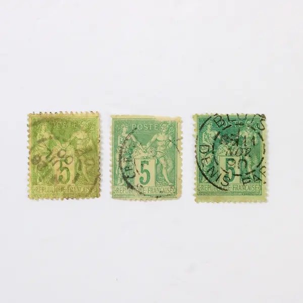 Lot Of 10 France Type Sage Peace Commerce 5/15c Stamps Used 1890s