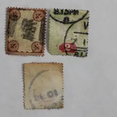 Lot Of 3 Great Britain King Edward VII 2/4d Stamps Used