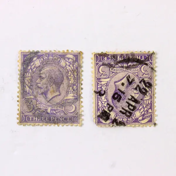 Lot Of 8 Great Britain King George V 2/3/4p Stamps Used 1912 1913