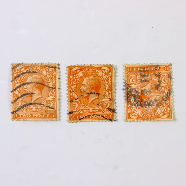 Lot Of 8 Great Britain King George V 2/3/4p Stamps Used 1912 1913