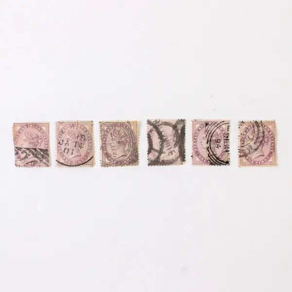 Lot Of 30 Great Britain Queen Victoria Penny Lilac One Penny Stamps Used 