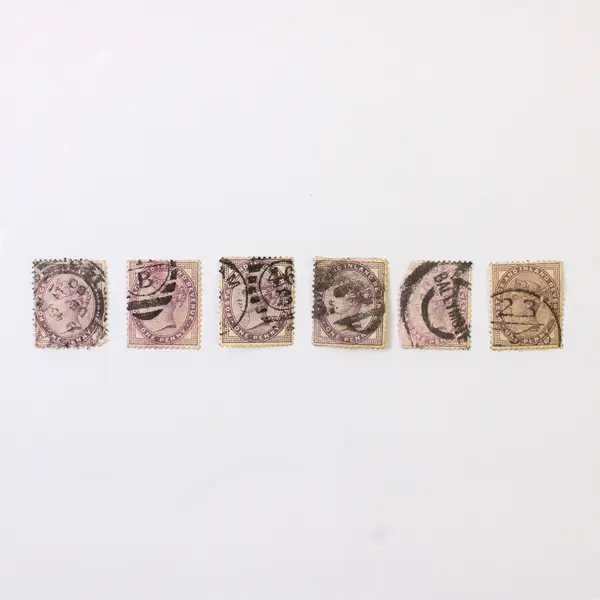 Lot Of 30 Great Britain Queen Victoria Penny Lilac One Penny Stamps Used 