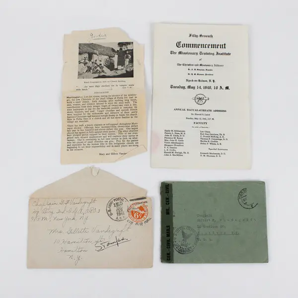  Gillette Vandegrift Missionary Chaplain 1940s Ephemera Lot Europe India