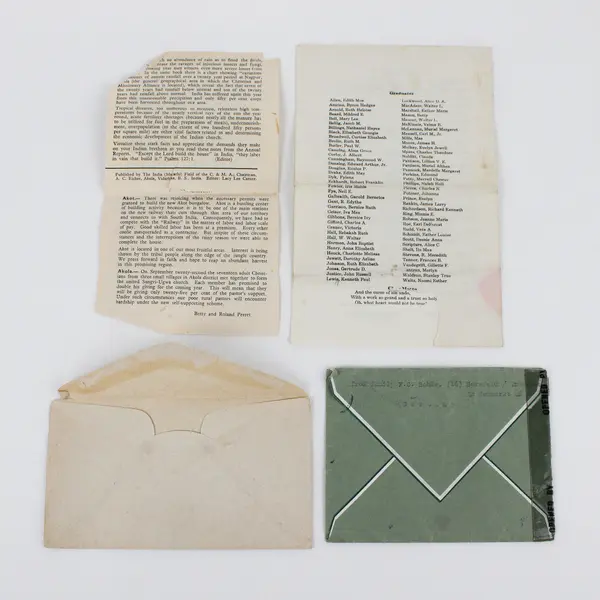  Gillette Vandegrift Missionary Chaplain 1940s Ephemera Lot Europe India