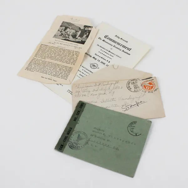  Gillette Vandegrift Missionary Chaplain 1940s Ephemera Lot Europe India