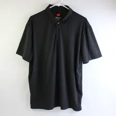 Hanes Black Sport Polo Shirt Large Men