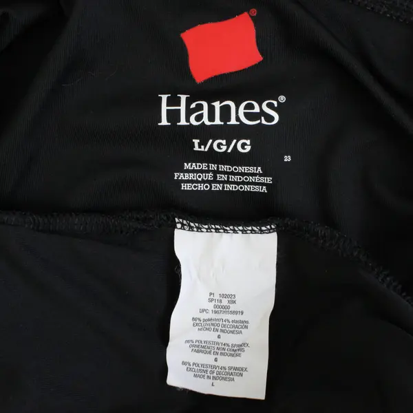 Hanes Black Sport Polo Shirt Large Men