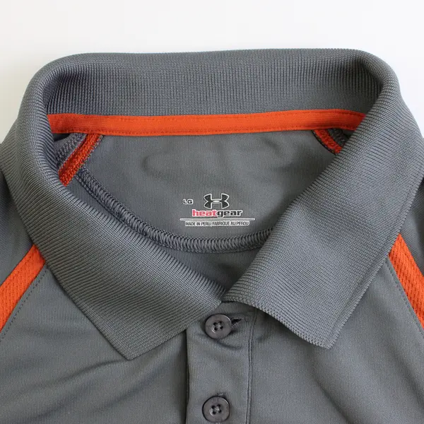 Under Armour HeatGear UA Men's Polo Shirt L Gray/ Orange
