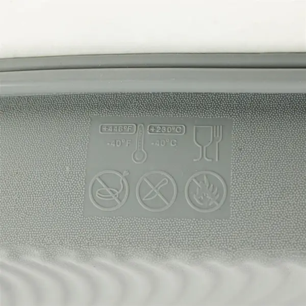 Set of 2 Grey Square Silicone Baking Pans Wave Pattern Dishwasher Safe