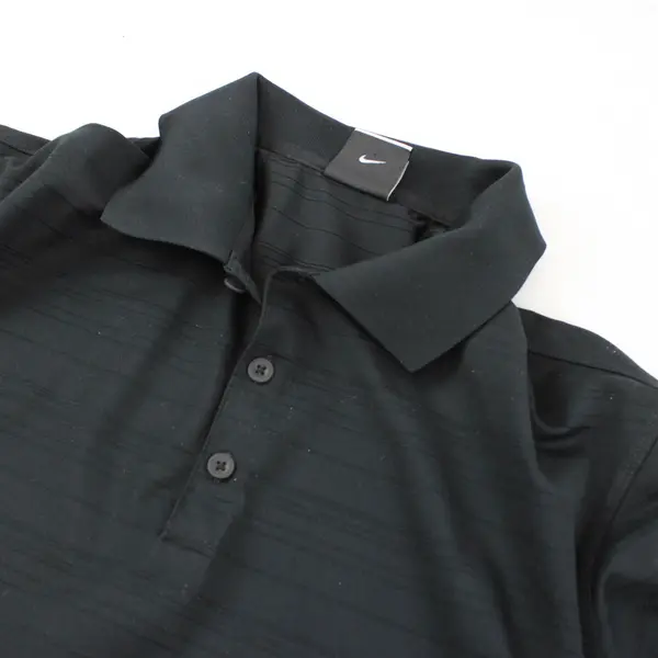 Nike Golf Polo Shirt Black Dri-Fit Men's L
