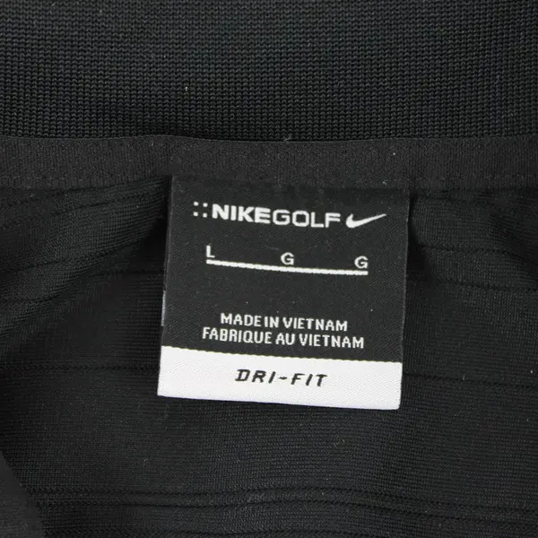 Nike Golf Polo Shirt Black Dri-Fit Men's L