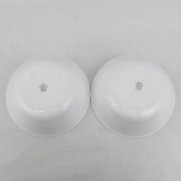 Set of 2 Corelle Vitrelle Dazzling White Vegetable Bowls 8.5"