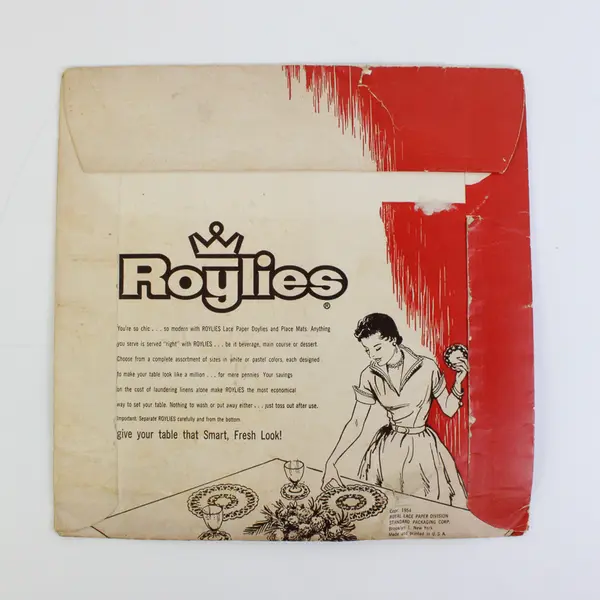 Pack of 3 Vintage 1954 Roylies Lace Paper Doilies FLAWED
