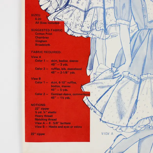 VTG 1977 Jean Hardy Pattern No. 920 Misses' Folk Dance Dresses