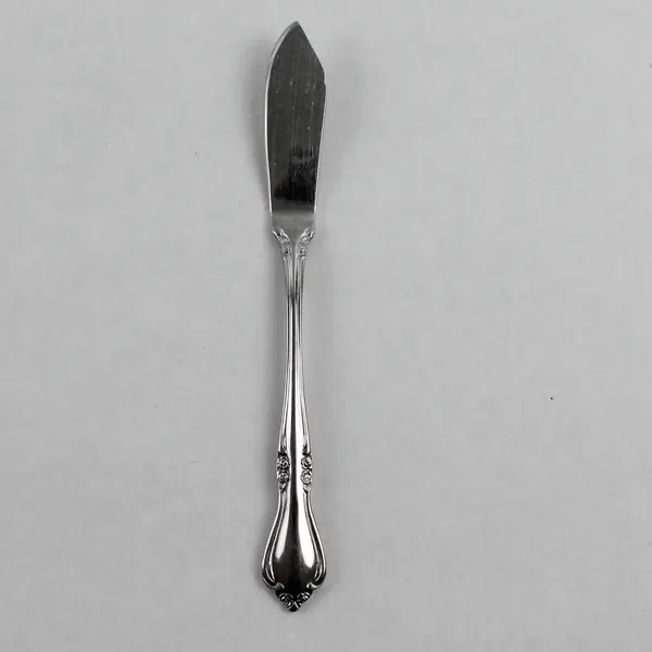 Vintage Breton Rose Stainless Steel Butter Knife Glossy