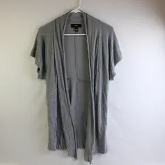 Women's Gray Short Sleeve Open Front Cardigan Mossimo Size XXL