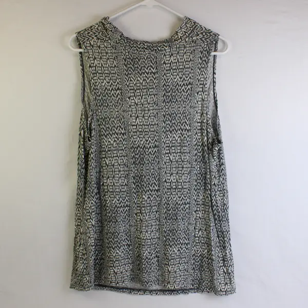 Mossimo Women's Green Geometric Rayon Drape Neck Tank Top Size XL