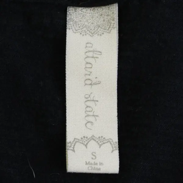 Altar'd State Black Strappy Front Tee Short Sleeve Small