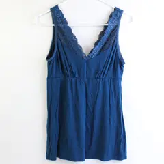 Express Teal Lace Edge Tank Top Sleeveless Medium