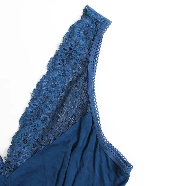 Express Teal Lace Edge Tank Top Sleeveless Medium