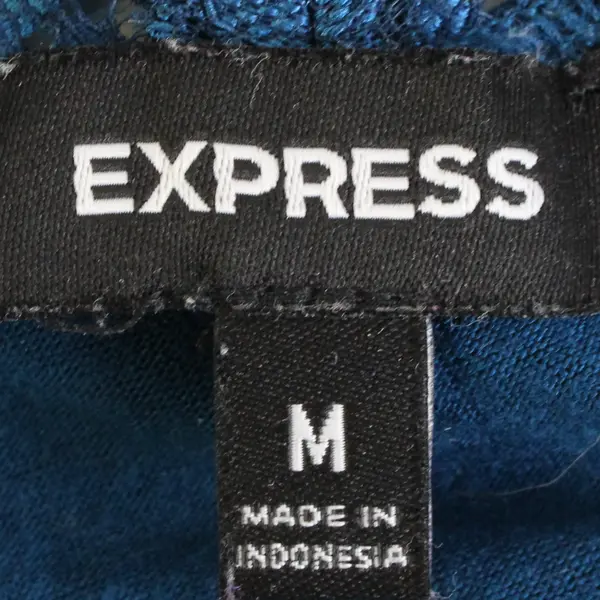 Express Teal Lace Edge Tank Top Sleeveless Medium