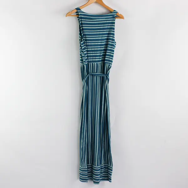 Amanda Lane Blue Striped Maxi Sundress Women's Size Small