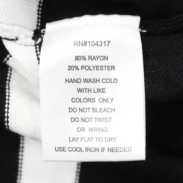 Allison Brittney Black and White Striped Half-Sleeve Knit Dress Women's XL