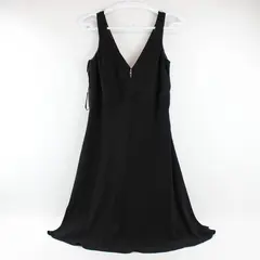 NWT Vintage Evan-Picone Black Midi Shift Dress Women's Size 16