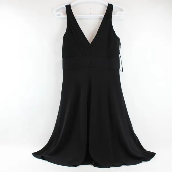 NWT Vintage Evan-Picone Black Midi Shift Dress Women's Size 16