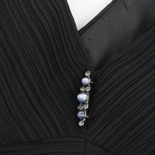 NWT Vintage Evan-Picone Black Midi Shift Dress Women's Size 16