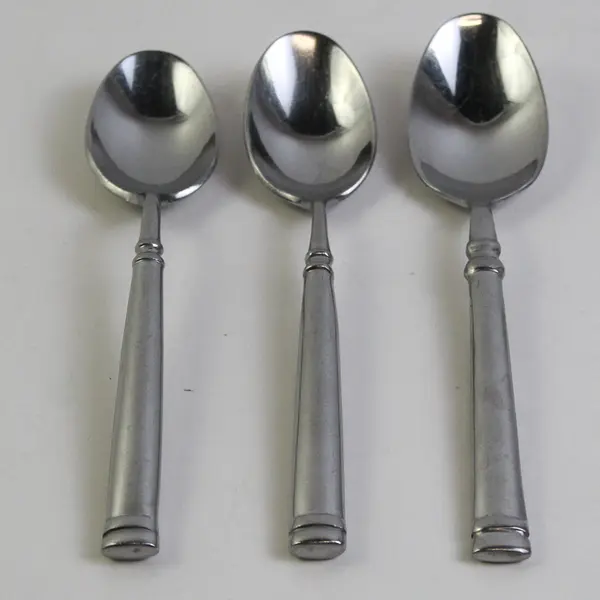 Lot of 3 Cambridge Silver Meridian Stainless Spoons - 2 Teaspoons 1 Dinner Spoon