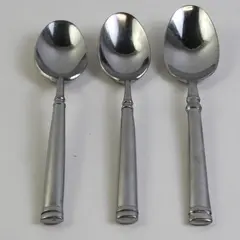 Lot of 3 Cambridge Silver Meridian Stainless Spoons - 2 Teaspoons 1 Dinner Spoon