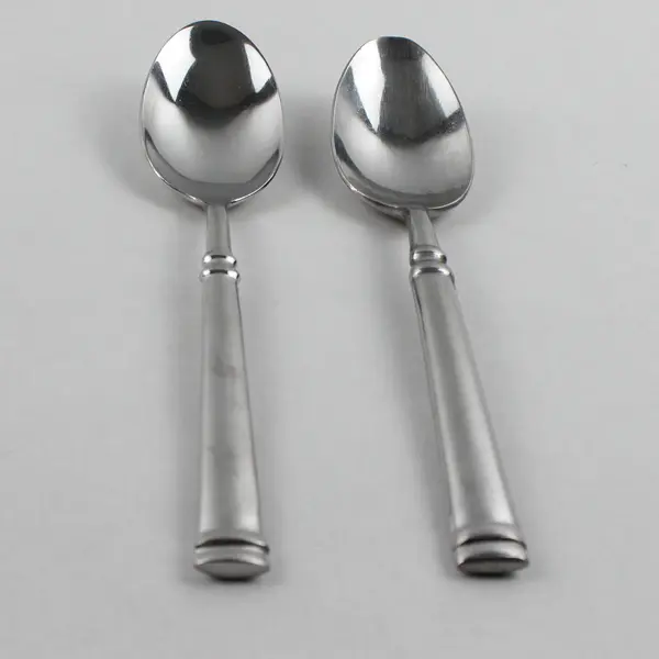 Lot of 2 Cambridge Silver Meridian Pattern Oval Soup Spoons Stainless 8.25" Good