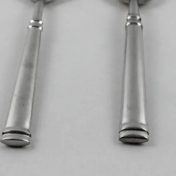 Lot of 2 Cambridge Silver Meridian Pattern Oval Soup Spoons Stainless 8.25" Good