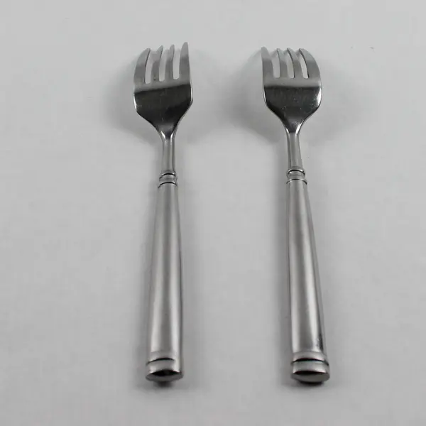 Lot of 2 Cambridge Silver Meridian Pattern Salad Forks Stainless 6.75" Good