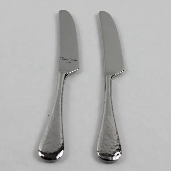 Lot of 2 Robert Welch Whitby Pattern Stainless 6.25" Butter Knives Rare HTF