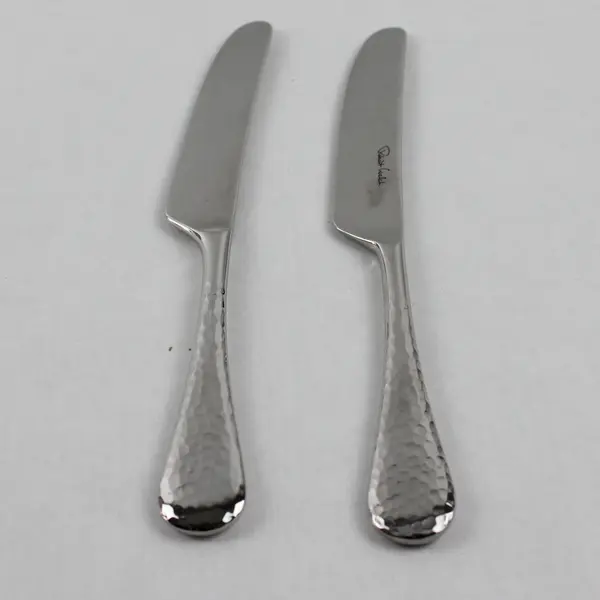 Lot of 2 Robert Welch Whitby Pattern Stainless 6.25" Butter Knives Rare HTF