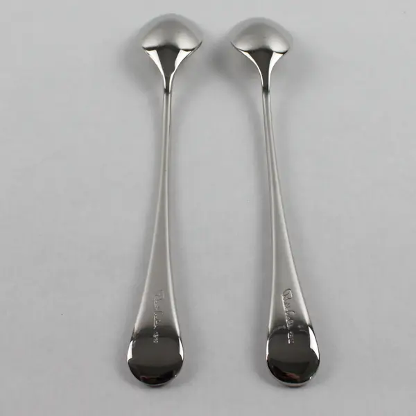 Lot of 2 Robert Welch Whitby Pattern Stainless 8" Iced Tea Spoons Rare HTF